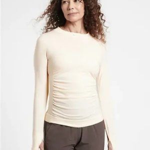 NWT Athleta Foresthill Ascent Seamless Top Chantilly Cream